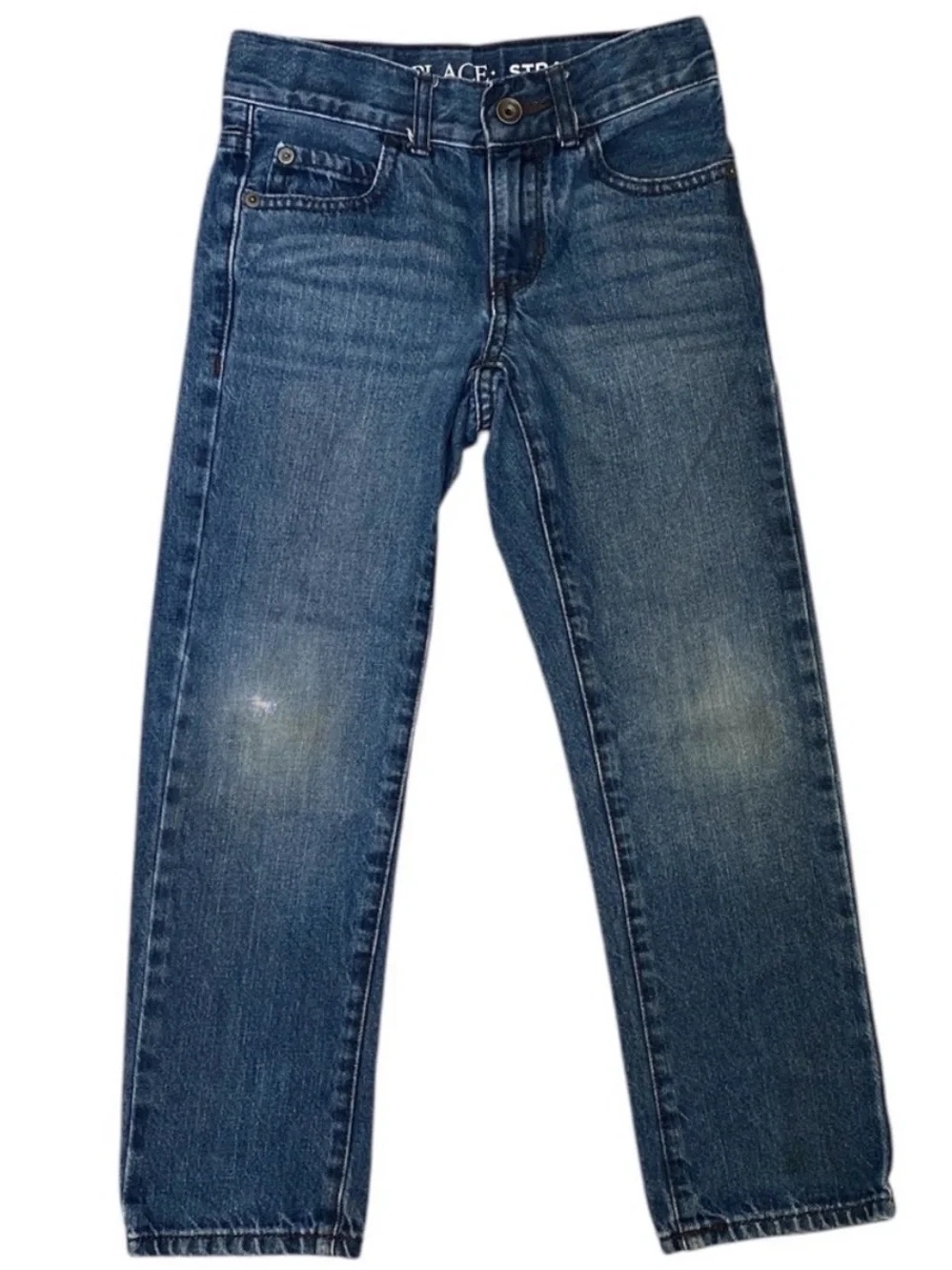The Children’s Place Boys Straight Leg Jeans Size 6 Medium Wash Adjustable Waist